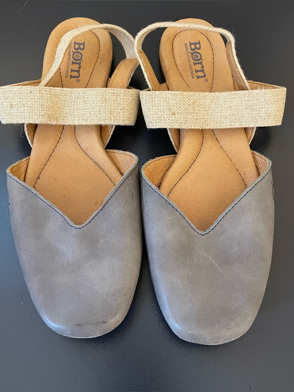 Born Women’s Flats Size 7 Grey & Tan